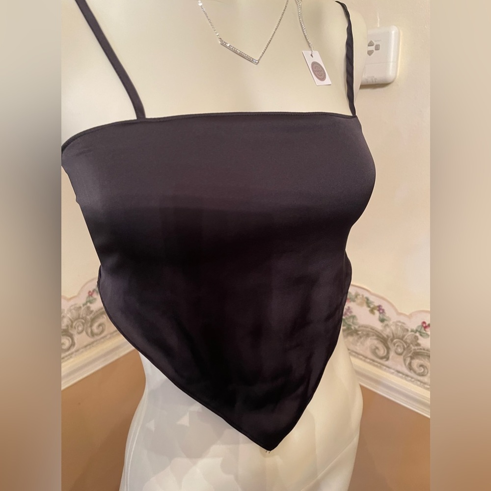 Asymmetric Pointed Hem Corset top